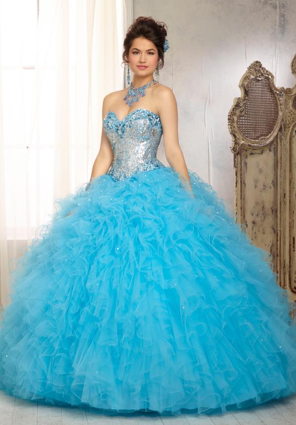 Vizcaya Quinceanera Lace Back Dress 88081
